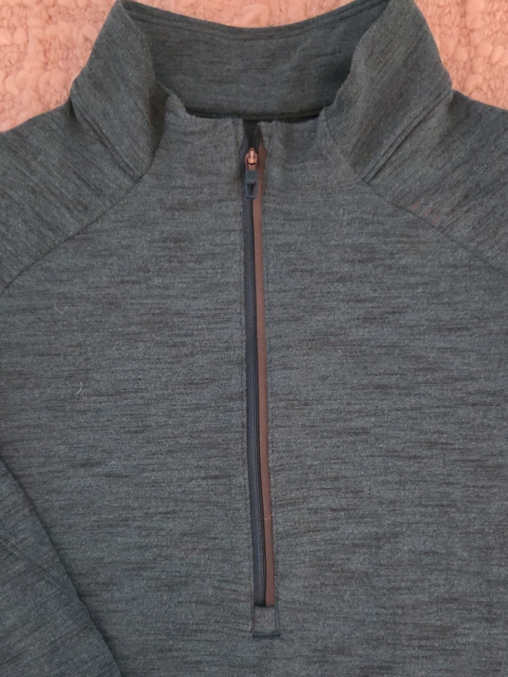Lululemon Men's Metal Vent Tech 1/2 Zip Pullover Heathered Teal Green, M